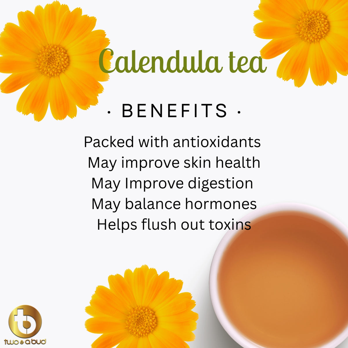 Two & A Bud Organic Calendula Flowers 35 g