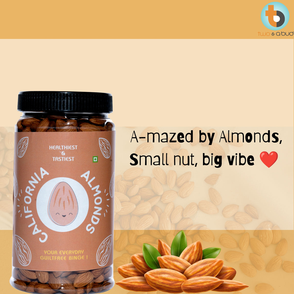 100% Natural Dried Almonds 600g