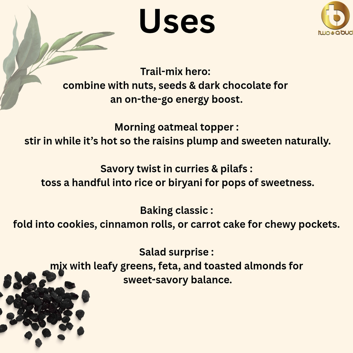 Premium Afghani Seedless Black Raisins 200 g