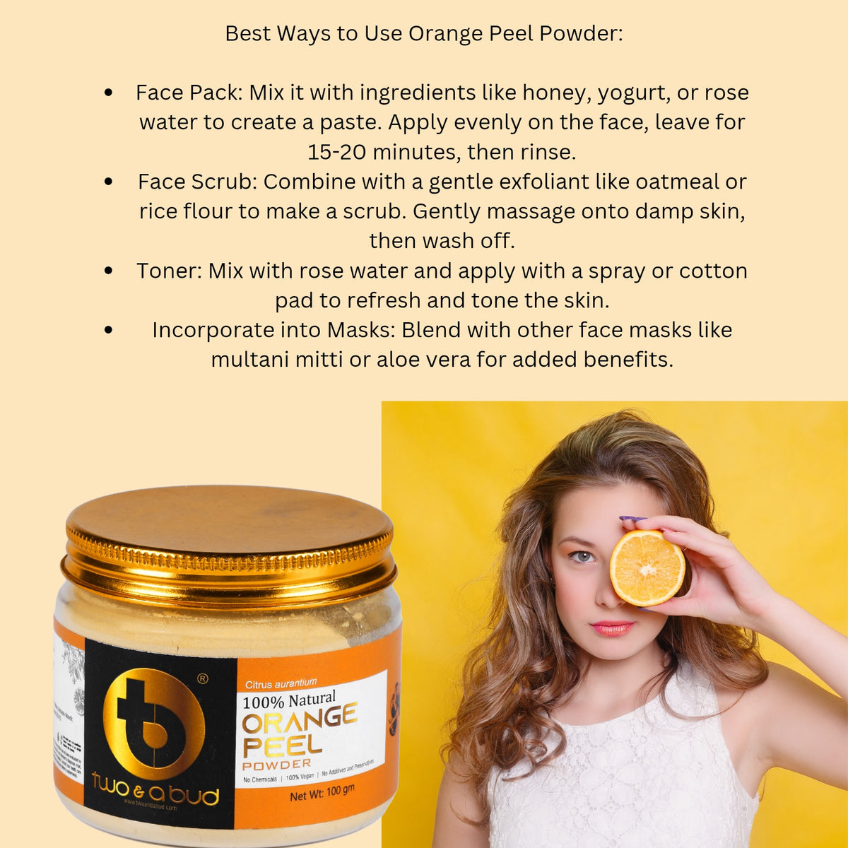 100% Natural Orange Peel Powder
