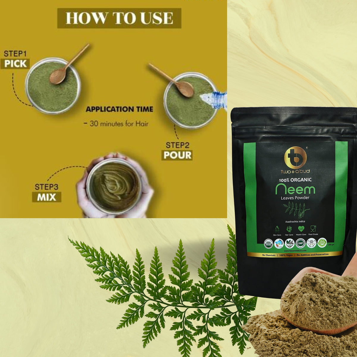 100% Organic Neem Leaves Powder 200 g