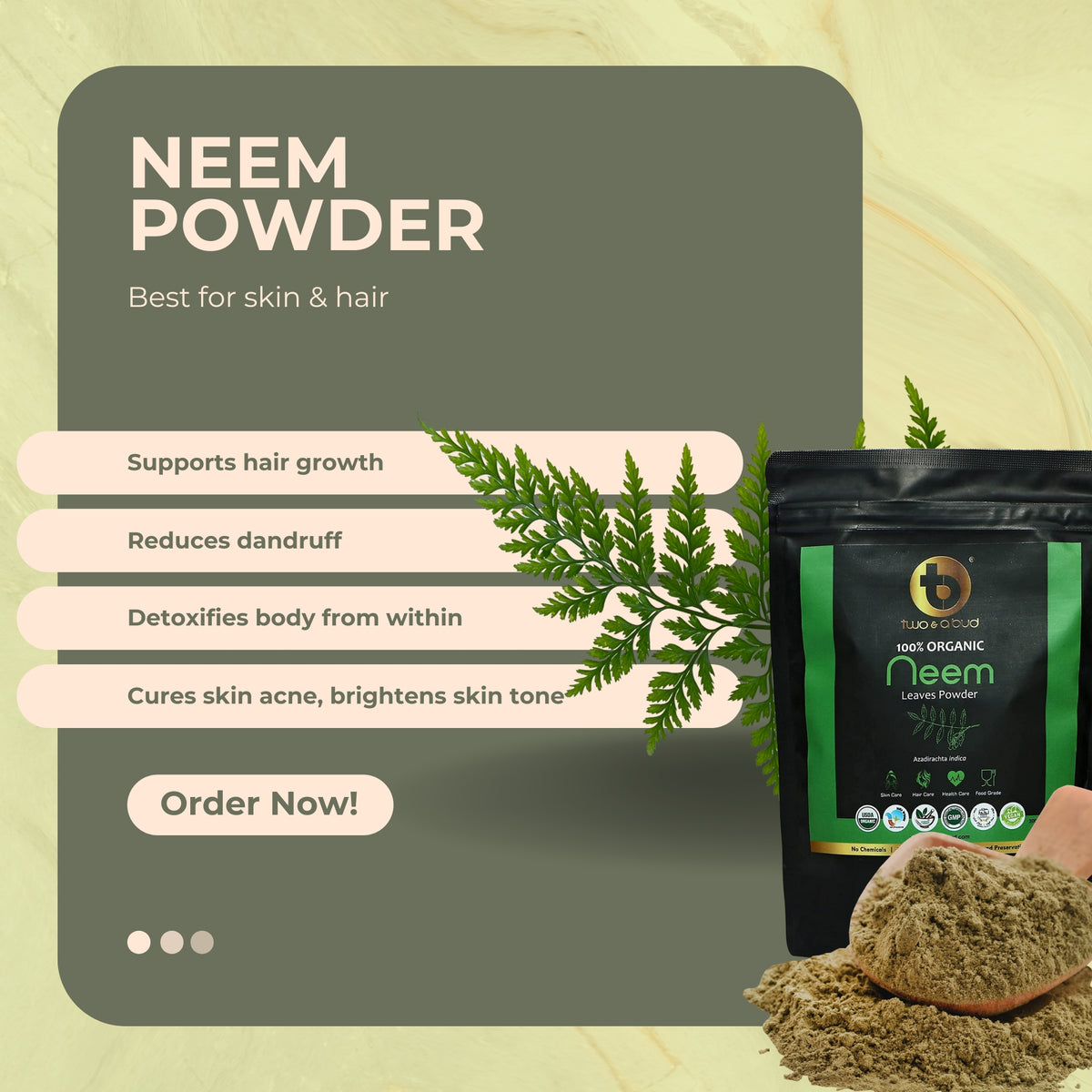 100% Organic Neem Leaves Powder 200 g