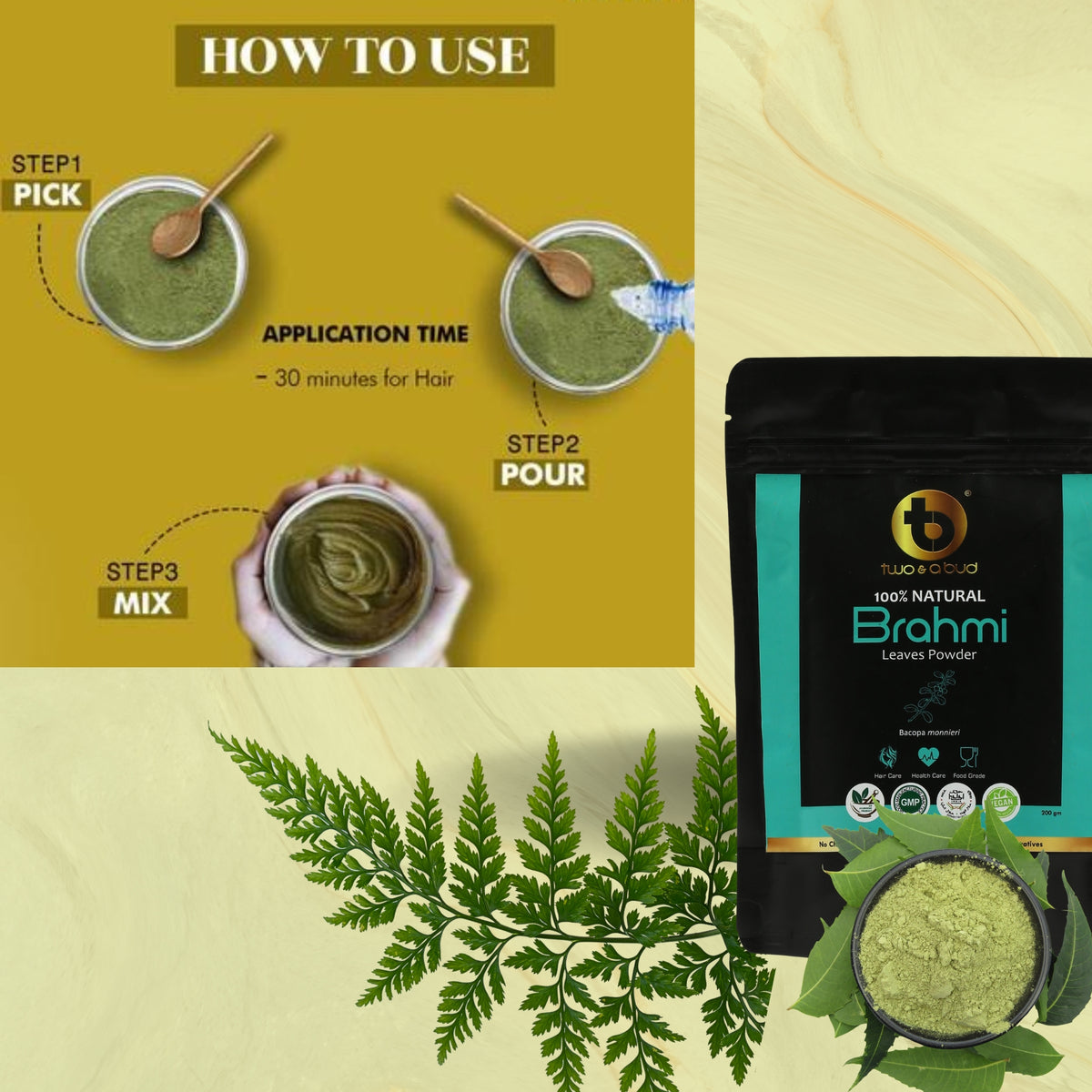 100% Natural Brahmi Leaves Powder ( 200g )