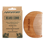 Two & A Bud Wooden Beard Comb with Herbal Oil Treatment