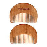 Two & A Bud Wooden Beard Comb with Herbal Oil Treatment