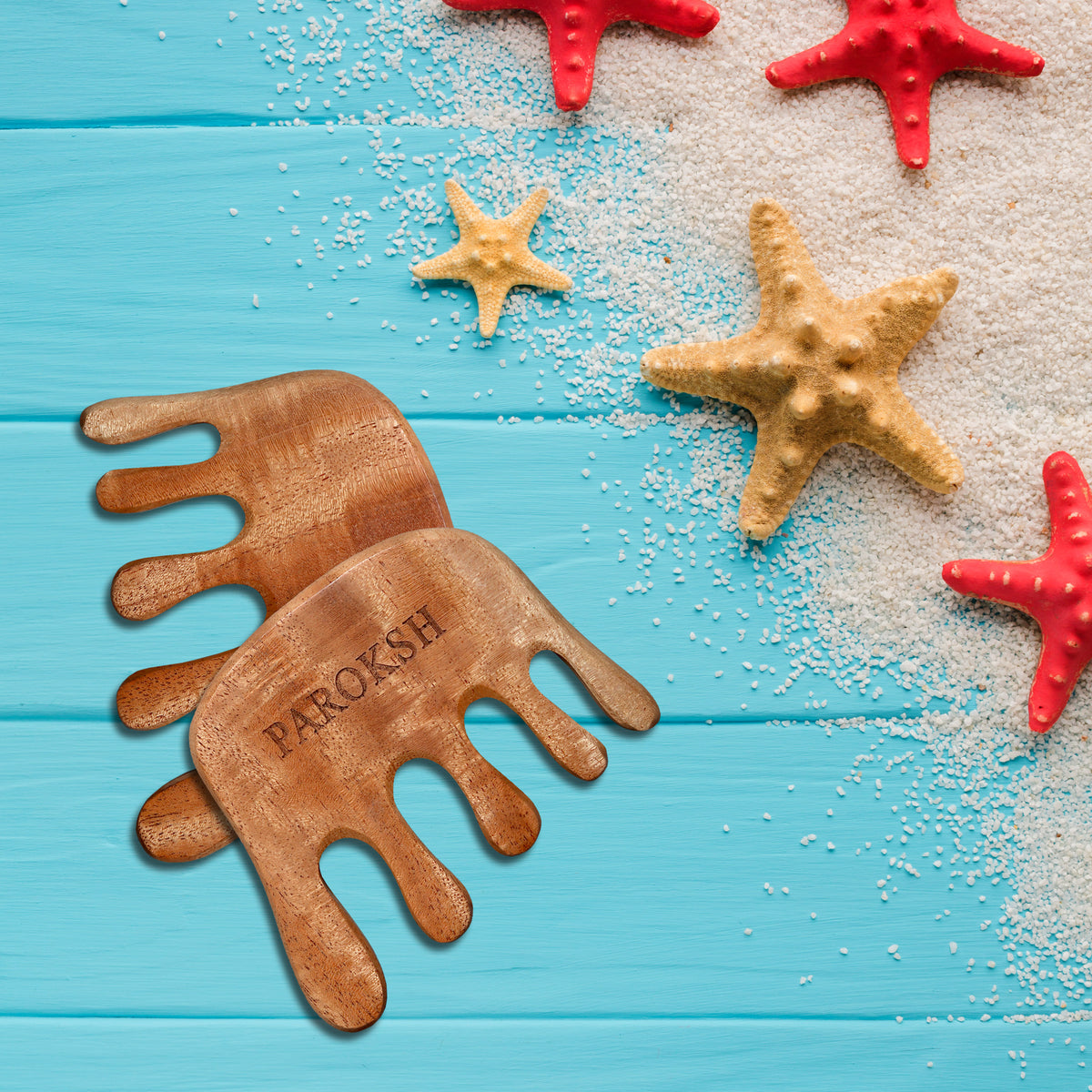 Two and A Bud Wooden Scalp Massager (1 pc)