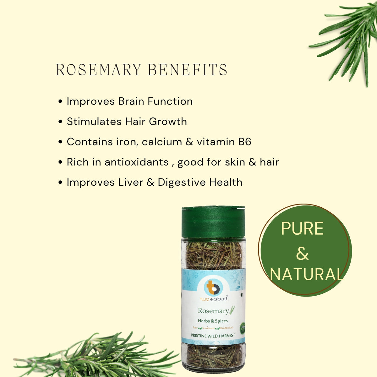 Organic Rosemary Leaves ( 20g )