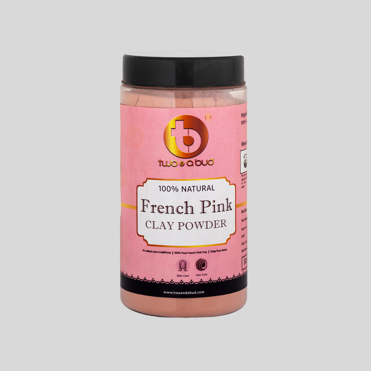 100% Natural French Pink Clay Powder 250g