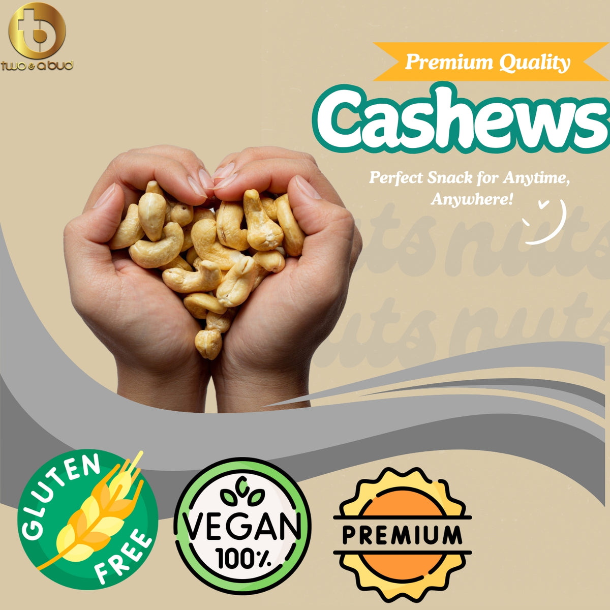 Natural Whole Cashews 500g