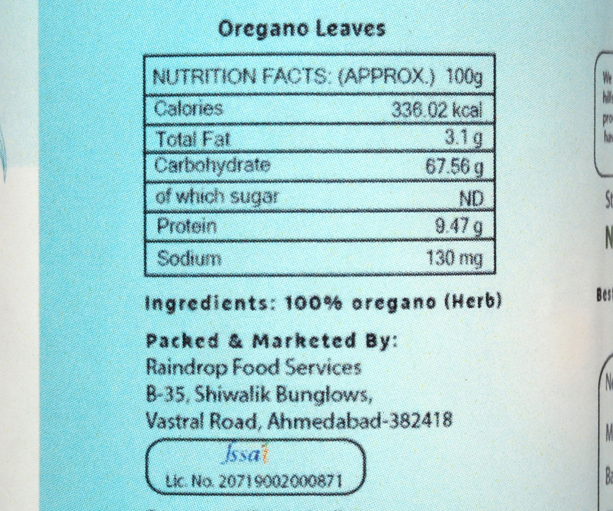 Organic Oregano Flakes ( 20g )