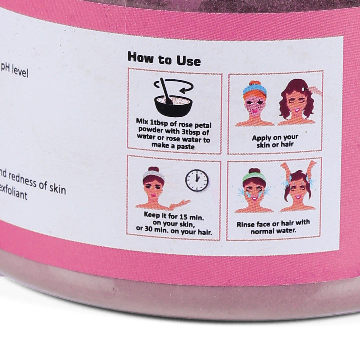 100% Natural Rose Petal Powder