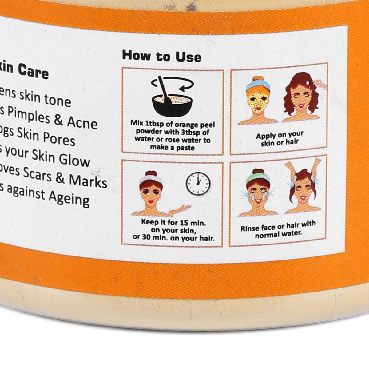 100% Natural Orange Peel Powder