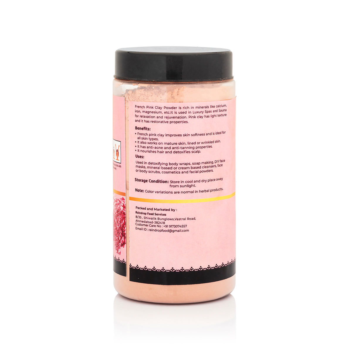 100% Natural French Pink Clay Powder 250g