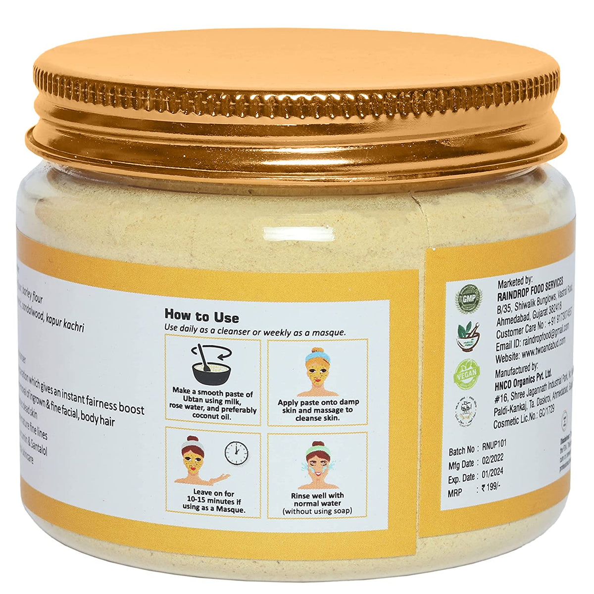 100% Natural Haldi Chandan Ubtan Powder