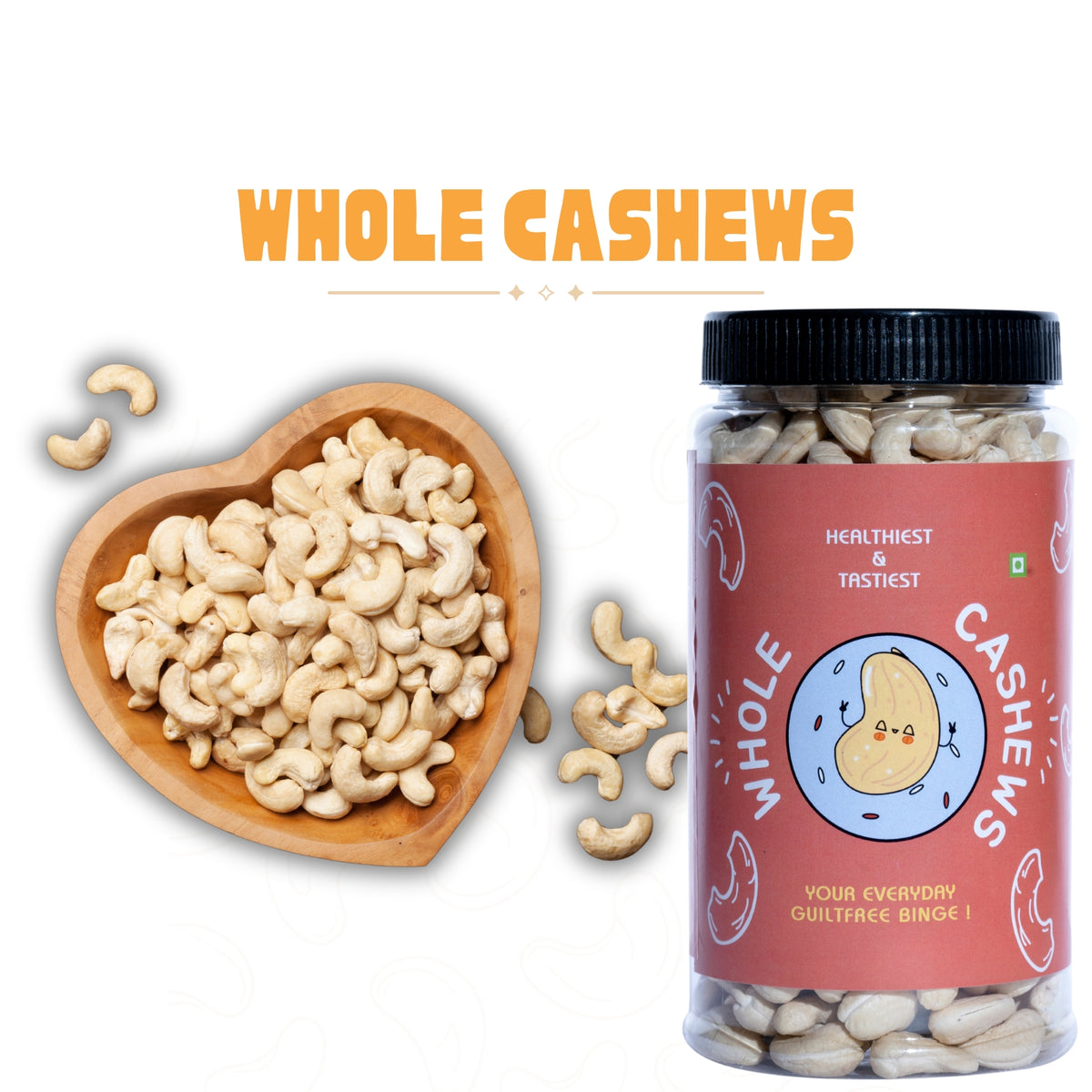 Natural Whole Cashews ( 200 g )