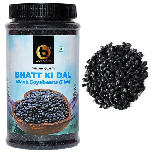 Two & A Bud 100% Pure and Natural Bhatt ki Dal 300g - Black Soyabeans - Natural Kala Bhatt - Pure and Natural Harvested