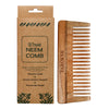 Two nd a bud Neem Wood Shampoo Comb | Treated with Herbal Oils | Stimulates Scalp, Controls Hairfall & Dandruff, Promotes Hair Growth