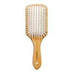 Two and A Bud Wooden Brush with Bamboo Bristles for Hair Growth, Curly Hair