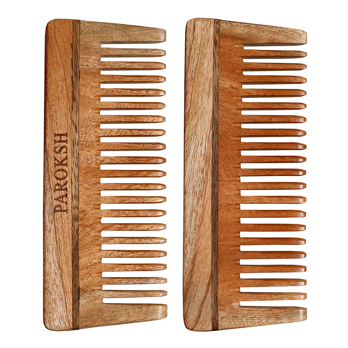 Two nd a bud Neem Wood Shampoo Comb | Treated with Herbal Oils | Stimulates Scalp, Controls Hairfall & Dandruff, Promotes Hair Growth