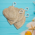 Two and A Bud Natural Loofah Heart-Shaped Body Scrubber Pack of 2