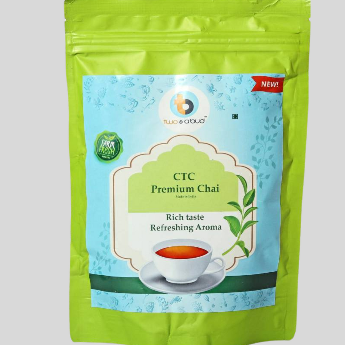 CTC Tea with 5% Long leaves Tea Pouch(500 g)
