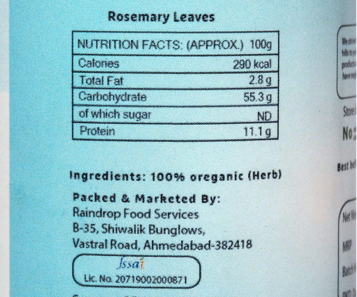 Organic Rosemary Leaves