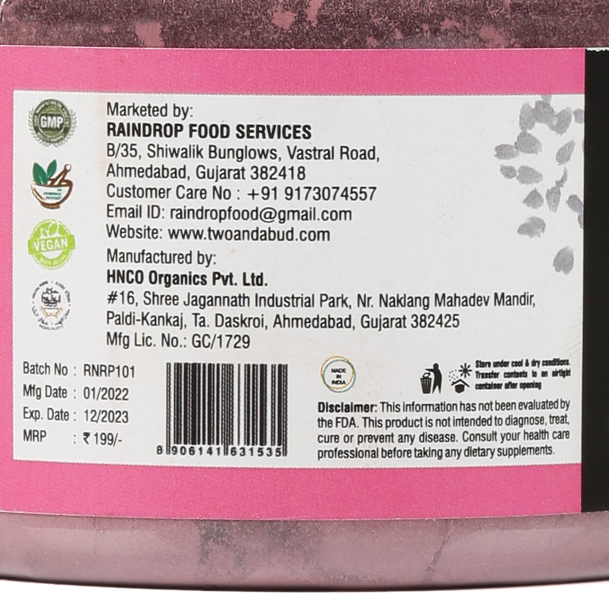 100% Natural Rose Petal Powder