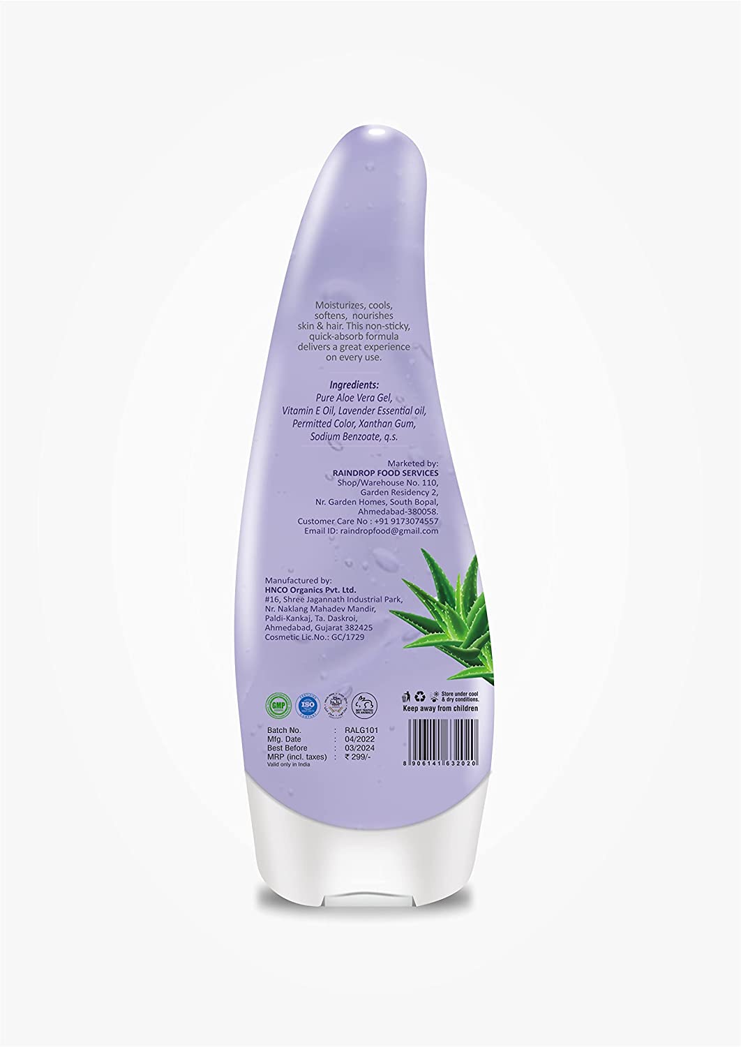 Two & A Lavender Aloe Vera Gel | 99% Pure Natural Aloe | For – Two A Bud